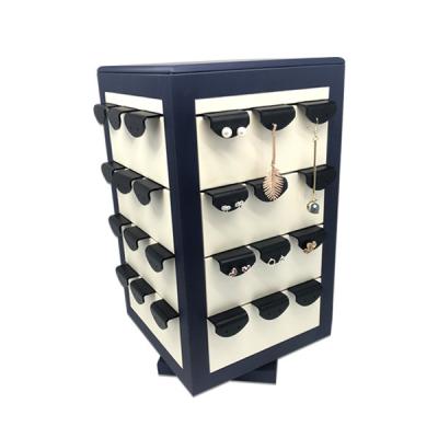 China Earing Hold 360° Rotate 4 Side jewelry storage box for sale