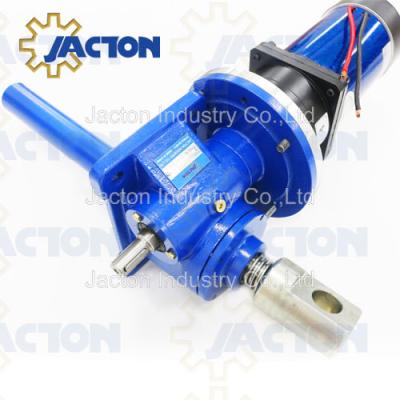 China Factory 24v Electric Screw Jack 5 Ton 250mm Travel With 1HP 24 Volt DC Planetary Gear Motors for sale