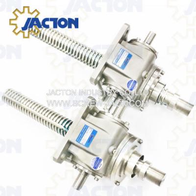 China Factory Design Types of 15 Ton Stainless Steel Screw Jack, Straight and Reverse for sale