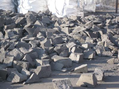 China Big Block Graphitized Petroleum Coke Broken Electrode For Casting Furnace for sale