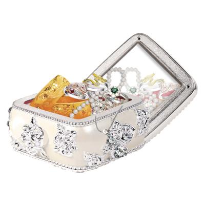 China HIPS Portable Rectangular Custom Jewelry Storage Box for Ladies to Use on Business Trips for sale