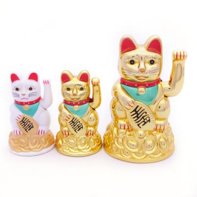 China Small Arm Waving Car Decorate Solar Power Wholesale Lucky Cat With Waving Hand for sale