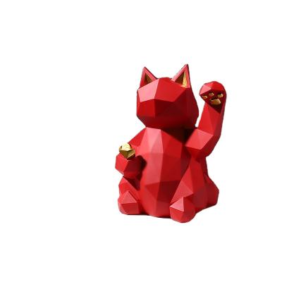 China Japan geometry modern design diamond geometric surface chinese lucky cat decoration store for sale