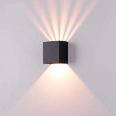 China Modern Minimalist Outdoor Hotel Square LED Staircase Wall Lamp Outdoor Bedroom Wall Lamp Waterproof Wall Lamp for sale