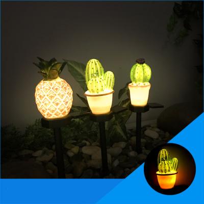 China Modern Yard Garden Decoration Lighting Solar Street Light Lamp Cactus Plant Series New Garden Lawn Lamp for sale