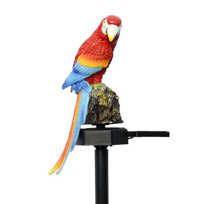 China New Garden Modern Parrot Garden Decoration Resin Solar Light Outdoor Waterproof Lawn Plug Landscape Light for sale