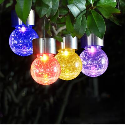 China Modern LED Solar Outdoor Garden Light Split Glass Pendant Light Garden Decoration Landscape Light for sale