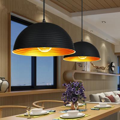 China Modern Simple Aluminum Chandelier Semicircle Creative Double-layer Dining Chandelier for sale