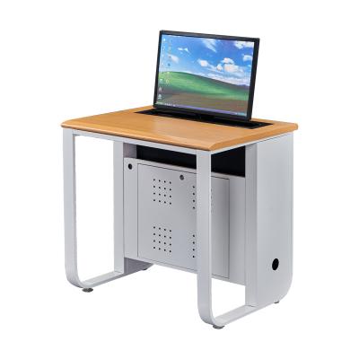 China Modern Motorized Modern Computer Lift Computer Desk 1-3 Person Conference Table School Classroom Training Classroom Training Desk Without LCD Monitor for sale