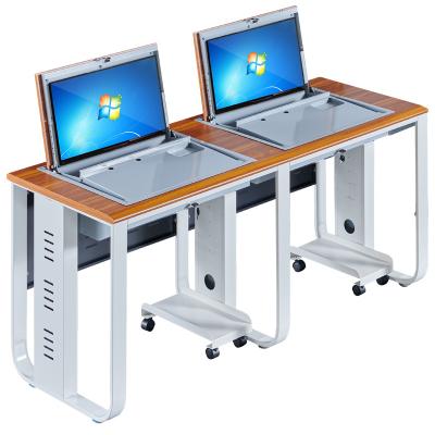 China Modern Professional Factory Classroom Furniture Flip Top Classroom Computer Desk Smart School Flip Computer Desk for sale