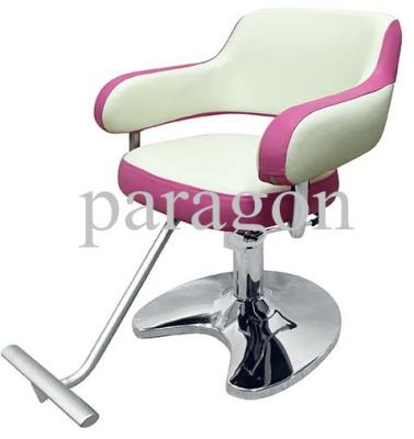 China Barber Chair styling chair in white and pink color for sale