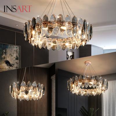 China Luxury Modern Moroccan Style Hanging Hotel Lobby Large Ring Luxury Lighting Crystal Chandelier for sale