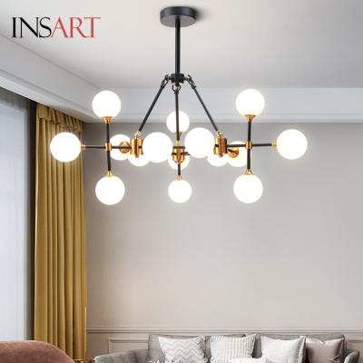 China Best New Design Golden Chandelier Post Modern Luxury Light Large Beanstalk Pendant Lamps for sale