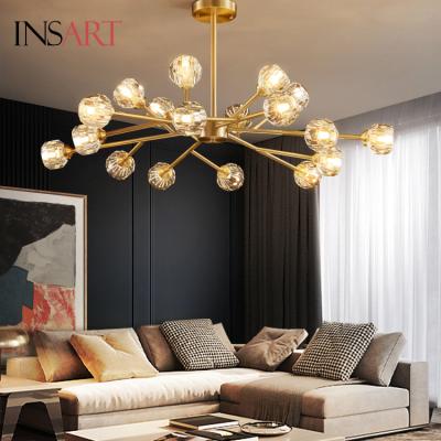 China Zhongshan Factory Nordic Wholesale Led Modern Pendant Light Crystal Chandelier for sale