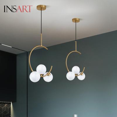 China Ring Pendant Light Modern Restaurant Nordic Simple Creative Gold Hardware Led Chandelier for sale