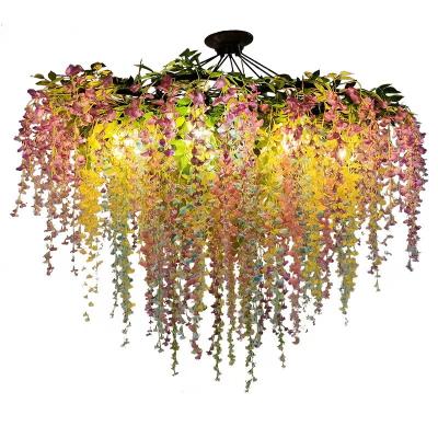 China Industrial flowers and green plants decorate the duplex floor chandelier for sale