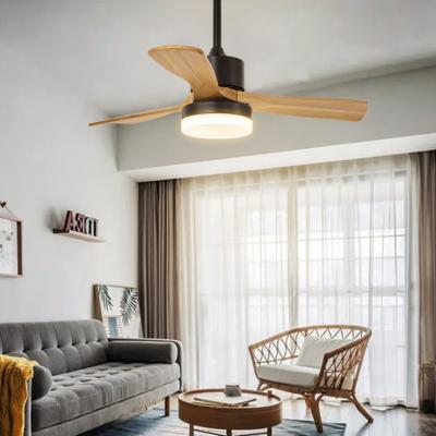 China Simple Design 100% Copper Modern Smart Motor Three Fan Blades Drive Decorative LED Ceiling Fan Light for sale