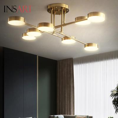 China Hot Sale Original Design Surface Mounted Decorative Acrylic Bronze Modern Ceiling Lights for sale