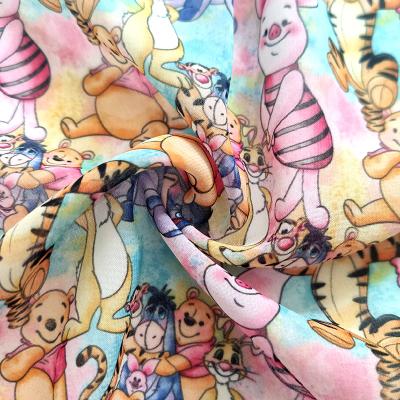 China 2022 Factory Sale Women's Printed Polyester Woven Fabric Clothing Clothes Fabric Woven Material Tear-Resistant for sale