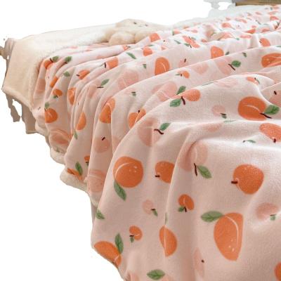 China Hot Sale PORTABLE Baby Blanket 2 Layers Coral Fleece With Zipper 150*200cm Printed Comforter Blanket Use For Autumn Winter for sale