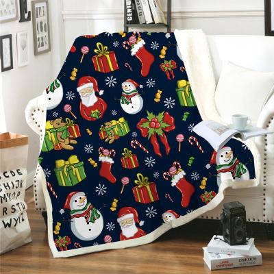 China Amazon PORTABLE Hot Sale Gift Blankets Knee Blanket 100% Flannel Fleece Christmas Super Soft Eid Custom Printing Poly for sale