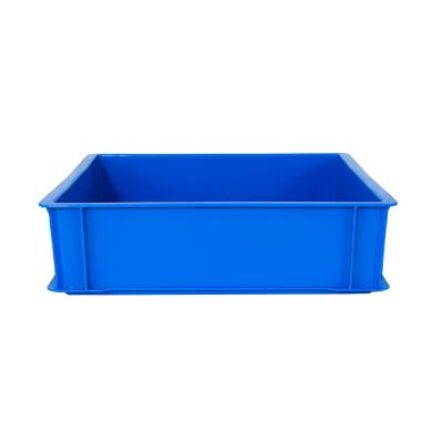 China Customized Logo Solid Moving Crate with PP Material and Supermarket Plastic Turnover Crate for sale