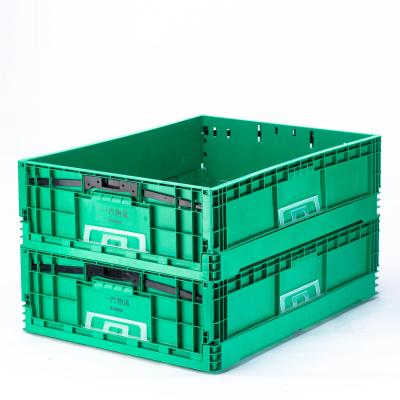 China Durable PP Plastic Turnover Box Solid EU Collapsible Crate Plastic Foldable Stackable Crate for sale