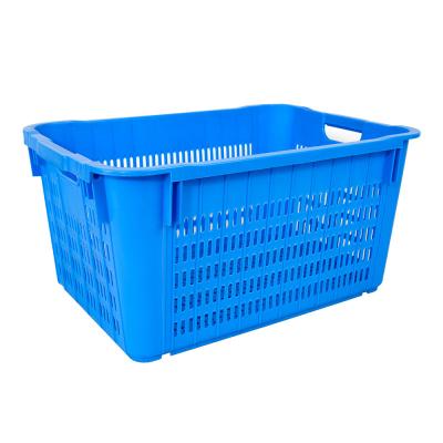 China Convenient Handle Reusable Plastic Crate Ideal for Storing Vegetables in Warehouse for sale