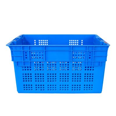 China Logistic Harvesting Simplified with Stackable and Nestable Vented Mesh Plastic Crate for sale