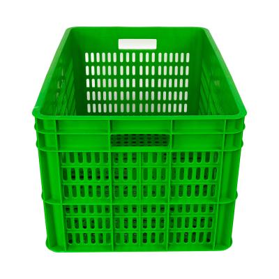 China NO Foldable Mesh Style Plastic Vegetable Crate 600*400*320mm Customized PP PE Basket for sale