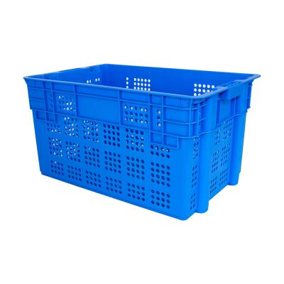 China 600x400x310mm Food Grade Solid Box Stackable Plastic Vegetable Crate for Safe Storage for sale