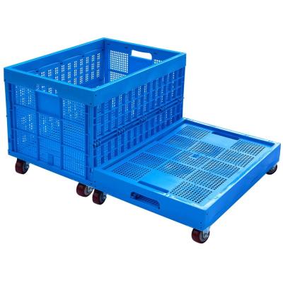 China Large Orange Mesh Style Solid Wall Logistics Storage Stack Turnover Tote Bins with Lid for sale