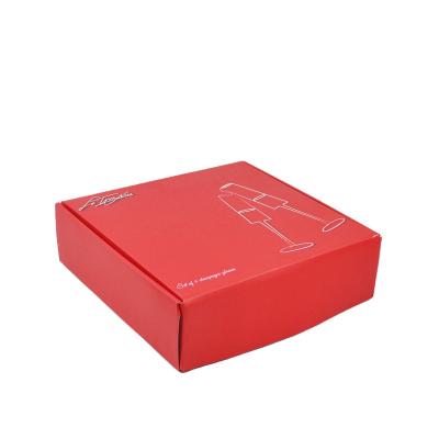 China Handmade Corrugated Custom Pink Paper Mailing Box Logo Printed Flat Foldable Packaging for sale