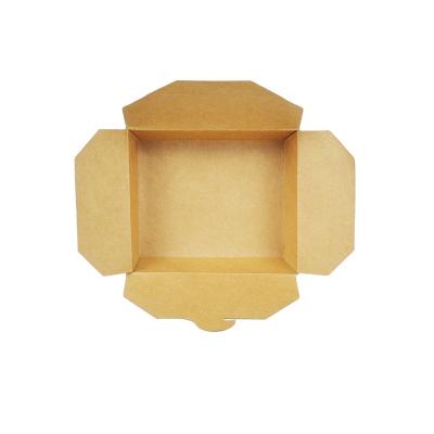 China Recyclable Cardboard Rectangular Salad Wrapping Paper Fast Food Packaging Gift Box for sale