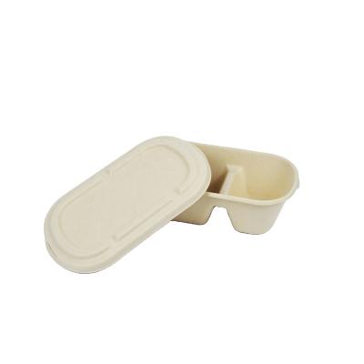 China Fast Food Recyclable Wholesale Box Sugarcane Bagasse Biodegradable Disposable Food Container for sale