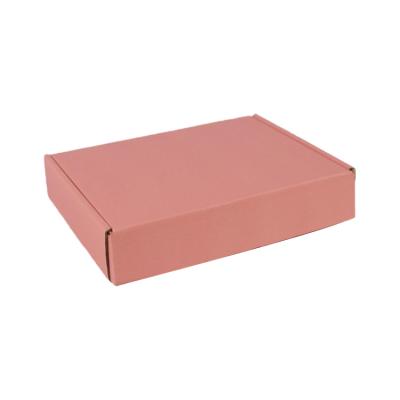 China Recycled Materials China Corrugated Paper Packaging Good Custom Recyclable Pink Mailing Box for sale