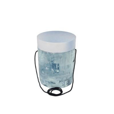 China 2021 Wholesales Customized Recyclable Round Bucket Type Cylinder Gift Box With Handle for sale