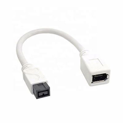 China New White IEEE 1394 6 PIN Female to 1394b 9PIN Male Fire Cable 400 To 800 Cable 10cm Female 1394 6pin to 1394B Male Cable for sale