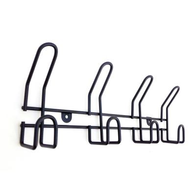 China New Style Strong And Sturdy 4 Stocked Black Coat Hooks For Wall for sale