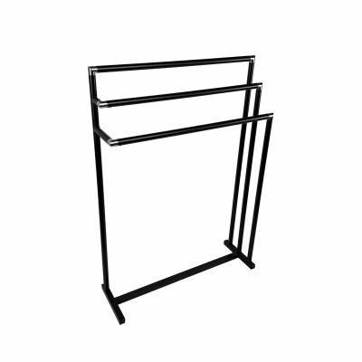 China Modern Black Liner Free Standing Towel Rack for sale