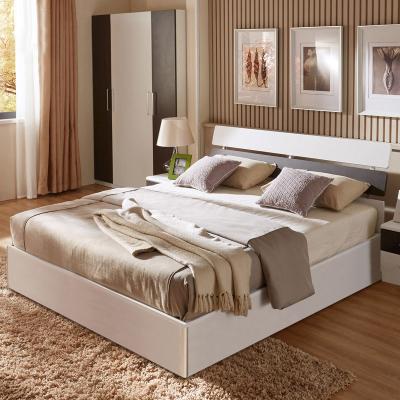 China Soft luxury bed white bed frame can be customized size hardware foot bedroom cheap bed for sale