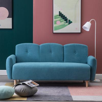 China Wholesale Modern Nordic Upholstered Living Room Convertible Hotel Villa Sofas Corner Furniture Wood Frame Fabric Couch Sofa For Home for sale