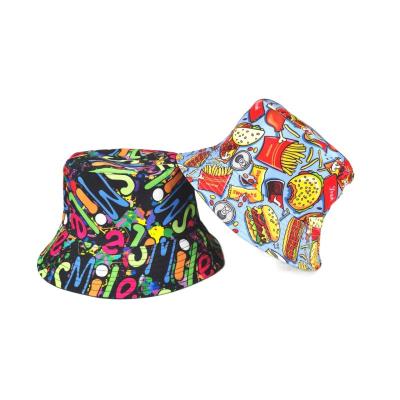 China Reversible Polyester+Cotton Summer Fisherman Women Bucket Hat Men Hats For Women Printed Hip Hop Sun Female Mens Bucket Hat for sale