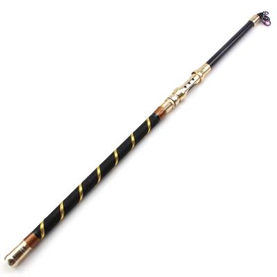 China Gold color2.1m 2.4m 2.7m 3.0m 3.6m Carbon Fiber Sea Fishing Spinning Rod Superhard Travel Telescopic Fishing Rod Fishing Tackle for sale