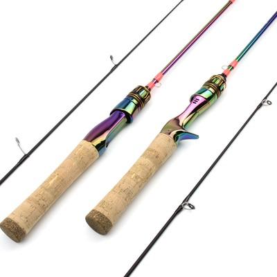 China Spinning/Strong Ultralight Tuning Rod Super Soft Horse Mouth Rod Plating Color Cork Handle Rod Slightly Casting Lure 1.68m/1.8m for sale