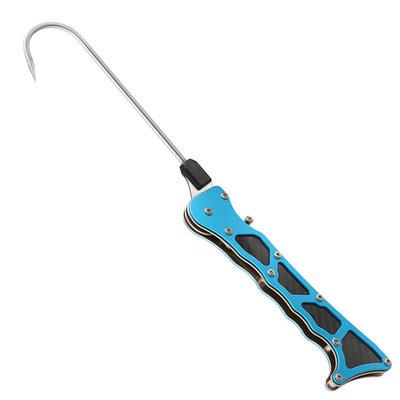 China Professionals Portable 36.5cm Catch Fish Hook Telescopic Saltwater Fish Gaff Stainless Steel Outer Handle for sale