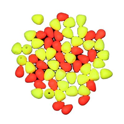 China New 100 Collapsible Wild Collapsible Extremely Sensitive Fish Attracting Bean Bead Float Composite Material Bleach Red/Yellow Fishing Tackle Tools for sale