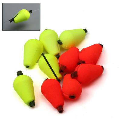 China Yellow Red Eva Foam Float Stream Water Float EVA Foam 5Pcs Drop Shape Fly Strike Indicator Oval Highly Visible Fishing Tackle Accessories for sale