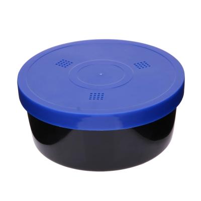 China Round 105mm Breathable Breathable Fishing Worm Box Fishing Live Bait Box Fishing Tackle Tackle Accessories for sale