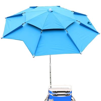 China Outdoor Sun Protection Anti Fold Umbrella Fishing Camping Umbrella Aluminum Alloy UV Beach Parasol Umbrella for sale